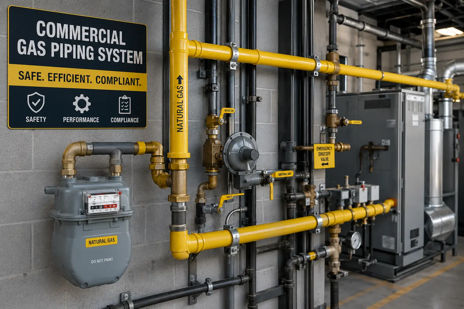 Commercial gas piping system inspection in Detroit MI